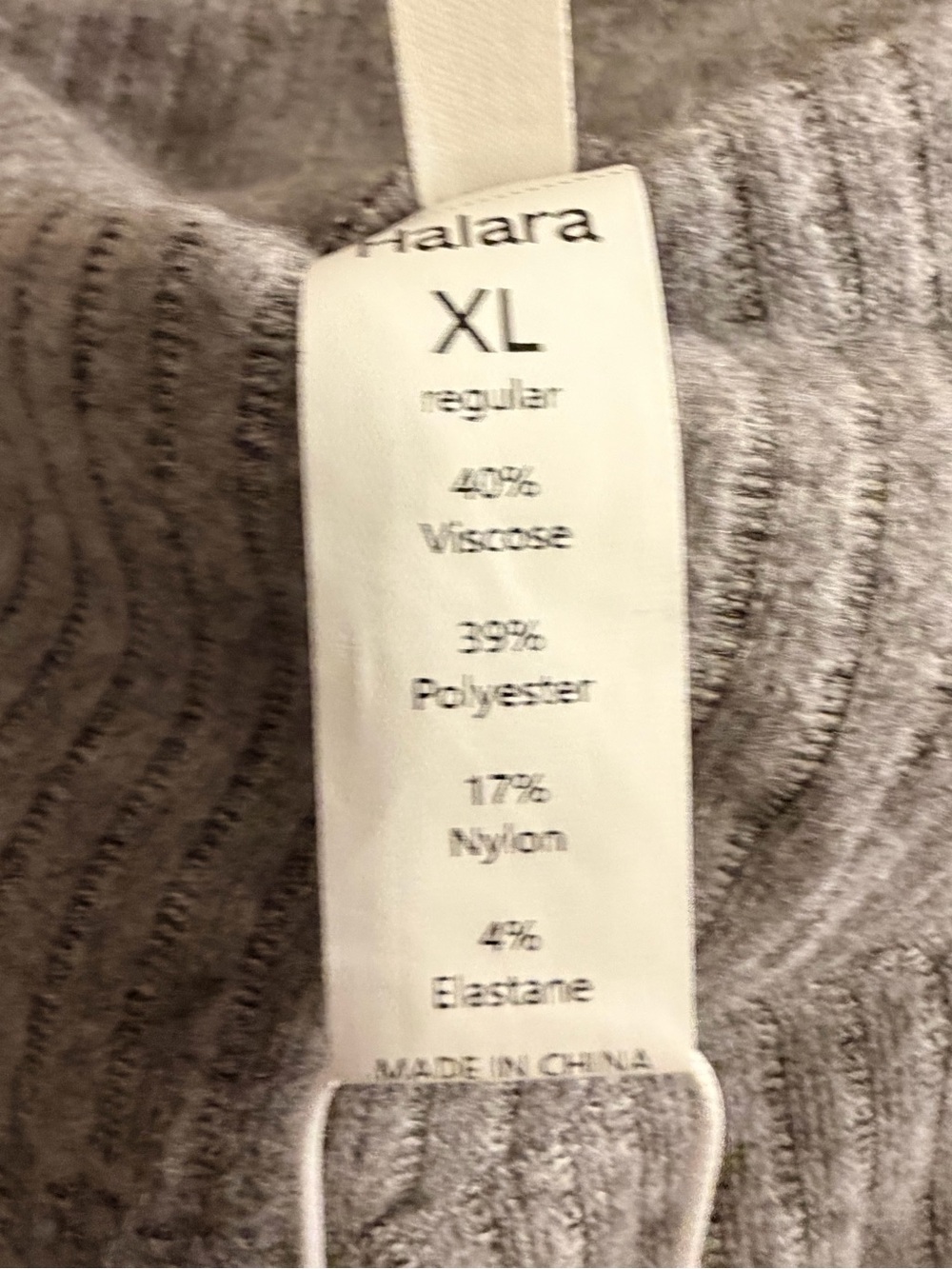 HALARA XL Ribbed Knit Leggings in Light Gray - Picture 7 of 7